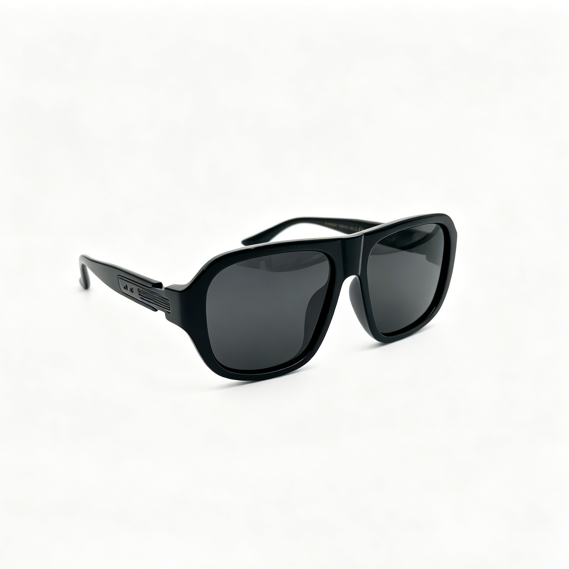 Modern unisex sunglasses polarized with a large black frame