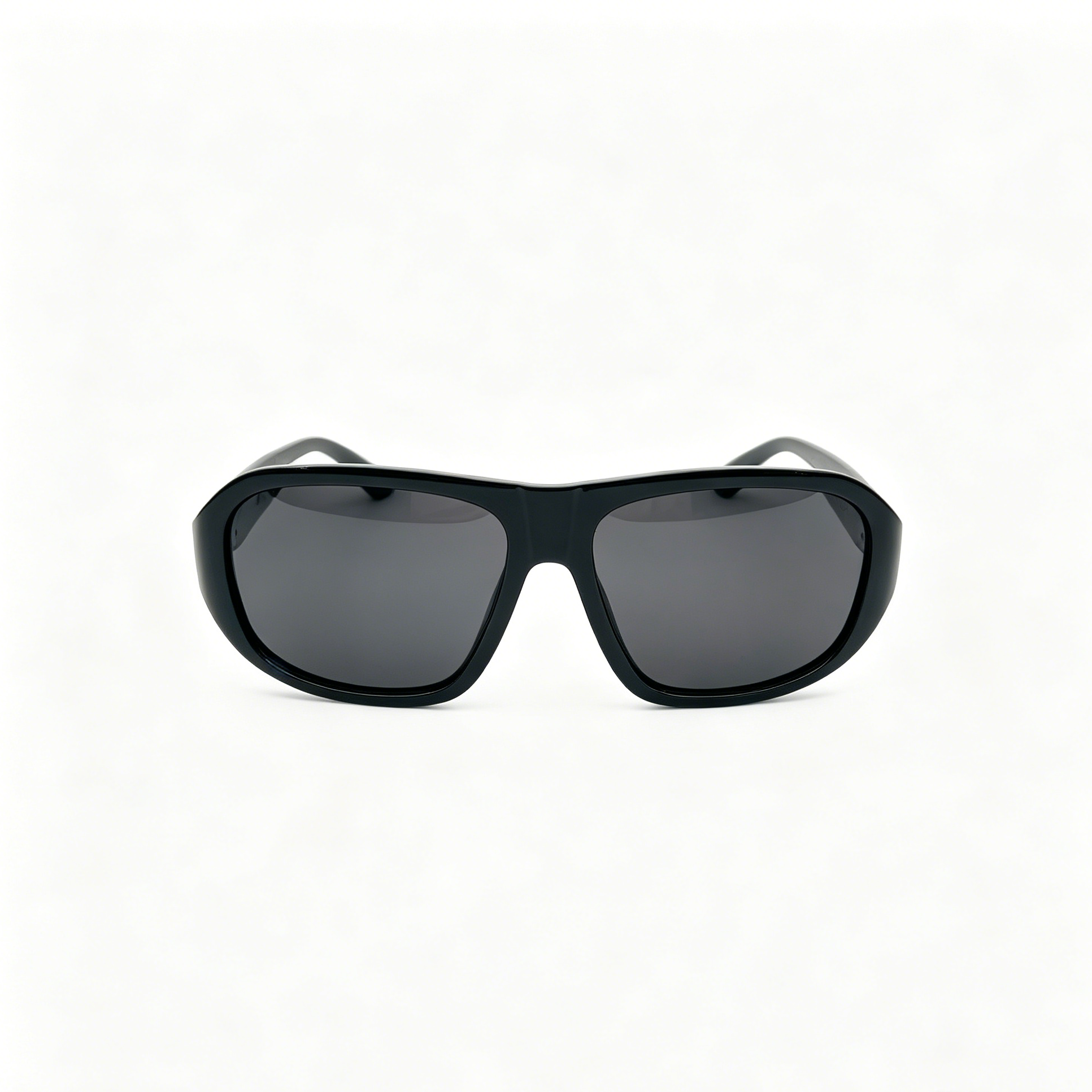 Modern unisex sunglasses polarized with a large black frame