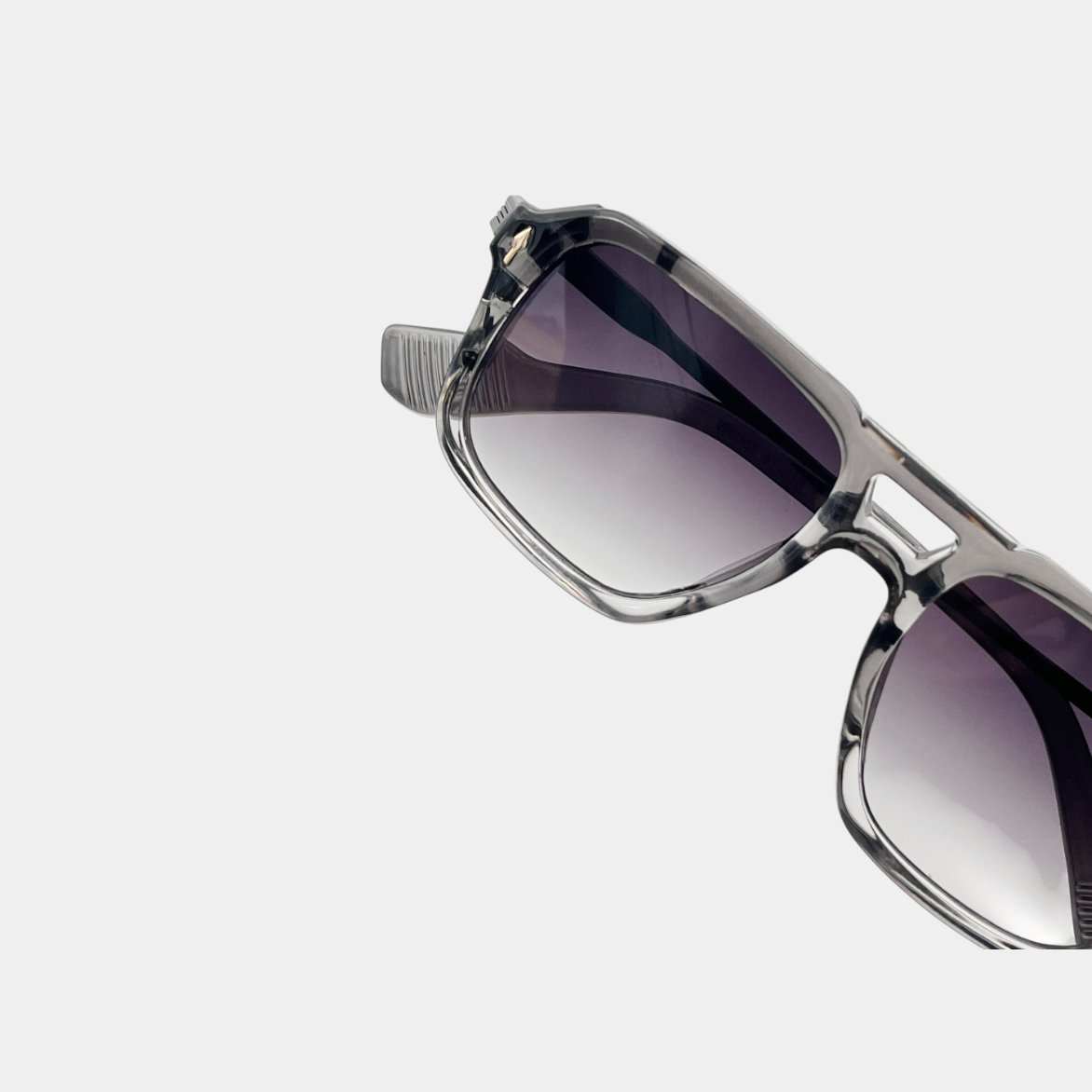 Double Bridge Sunglasses for Men with Metal Temples