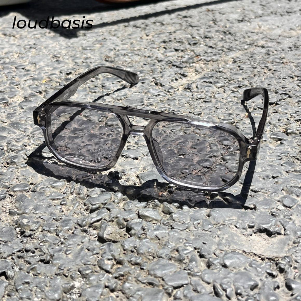 Trendy Vintage Literary Gray Sunglasses Unisex