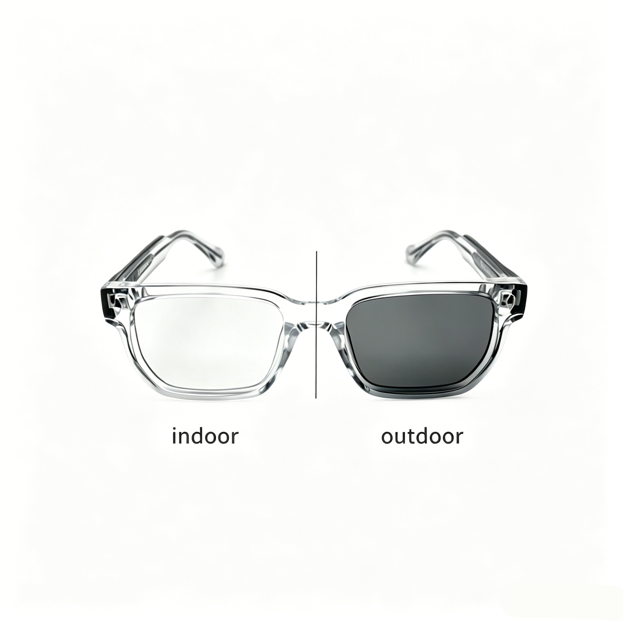 Photochromic Lenses Clear Frame  men's high-class sense of Sunglasses