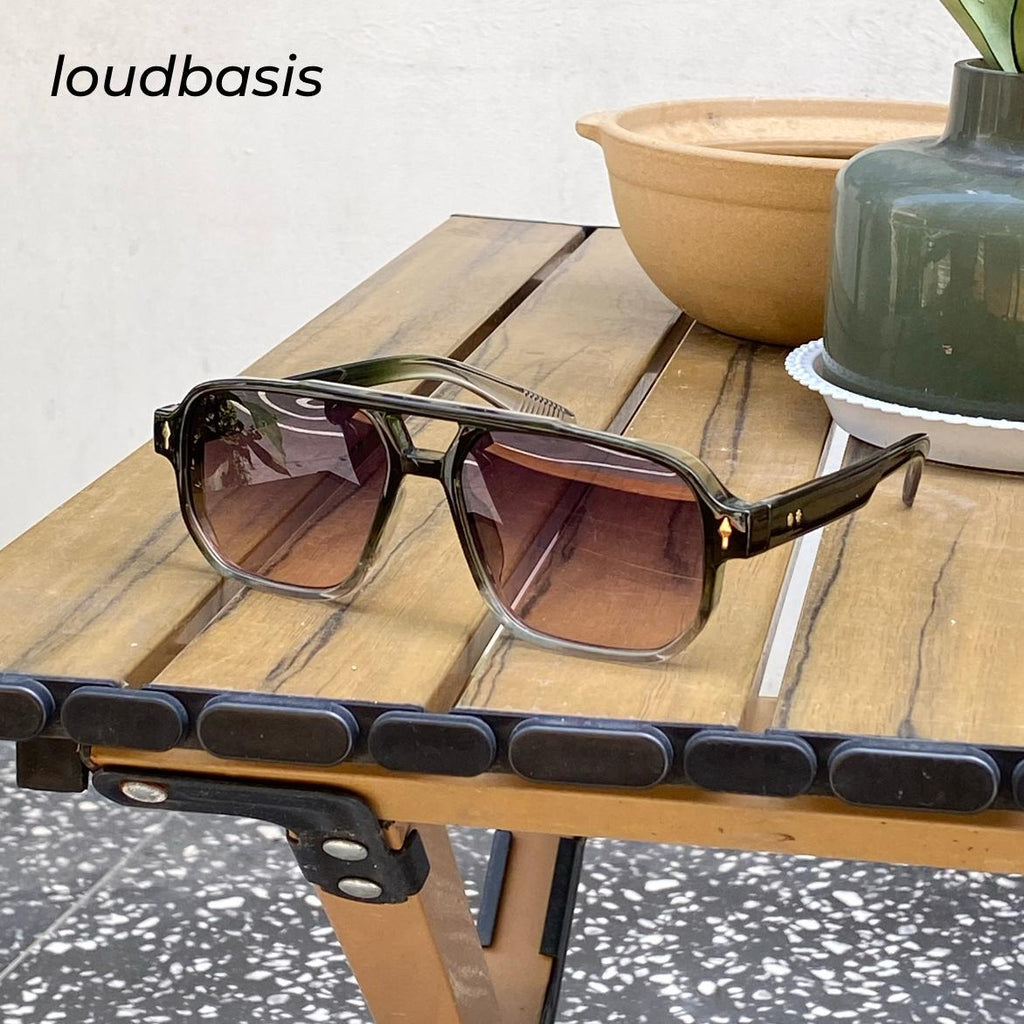 Lightweight Green Sunglasses Modern Style