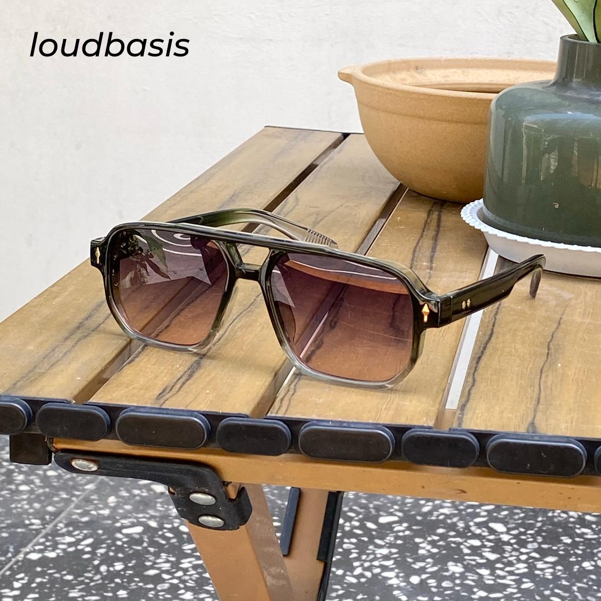 Lightweight Green Sunglasses Modern Style